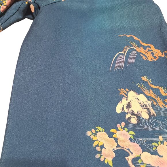 Cintron Santa Monica Asian Peacock Bonsai Teal Wearable Art XL Blouse - Picture 10 of 16
